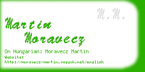martin moravecz business card